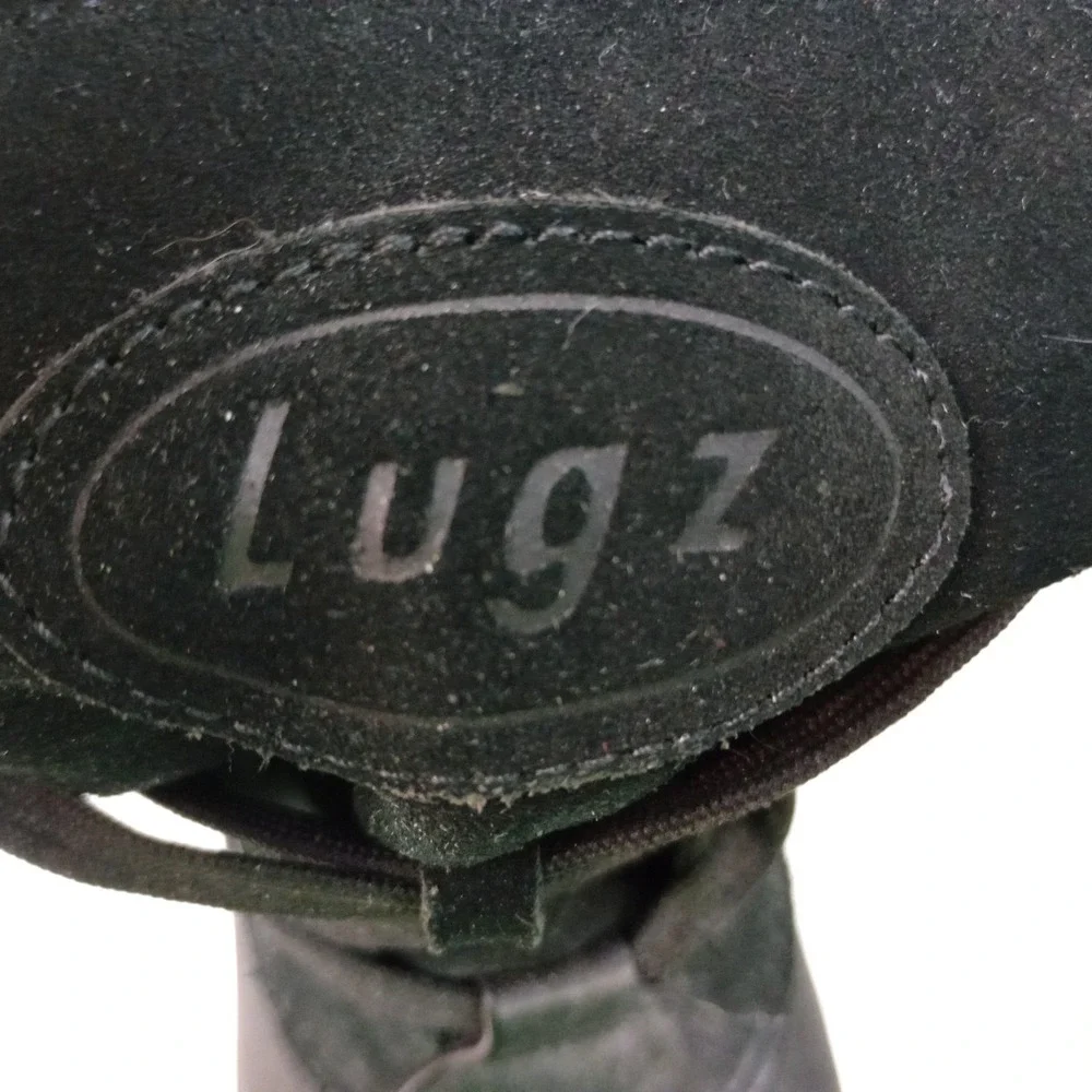 Lugz Womens 7 Black Leather Faux Fur Waterproof Winter Snow Storm Boots